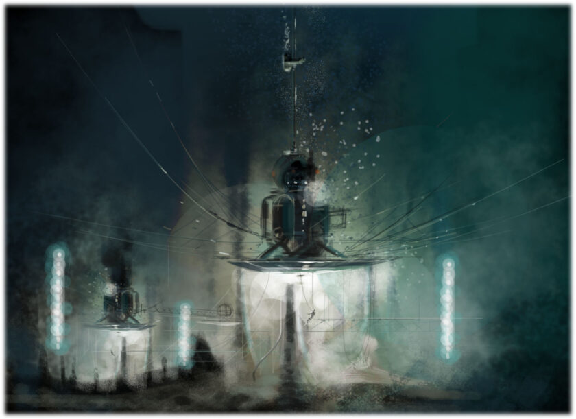 Entwurf einer Unterwasser-Station für das nie fertiggestellte Spiel »Deep Six« (2008)
